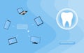tooth icon. Dentistry vector illustration. Book an appointment with a dentist. Illustration of a tooth Royalty Free Stock Photo